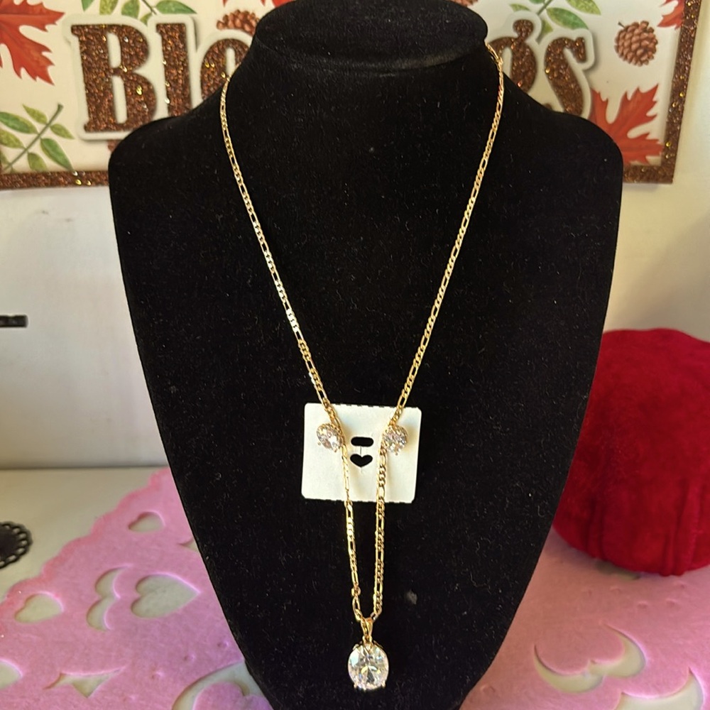 Set de cadena 18 k gold plated